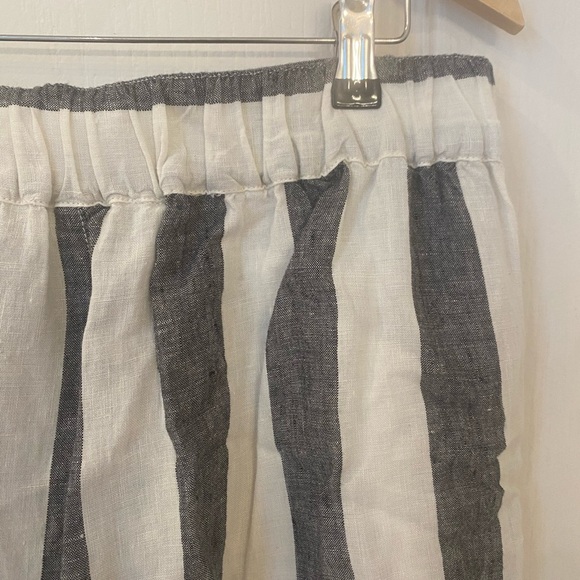 Catherine Malandrino Womens 100% Linen Striped Palazzo Pants - Picture 5 of 6